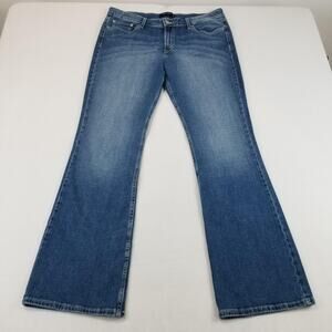 Levi's 518 Superlow Jeans Juniors 13 L/C Blue Bootcut Low Rise Stretch Denim